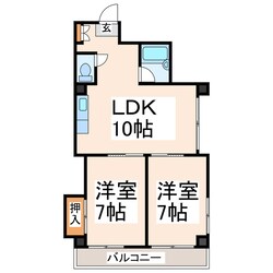 道南 徒歩2分 3階の物件間取画像